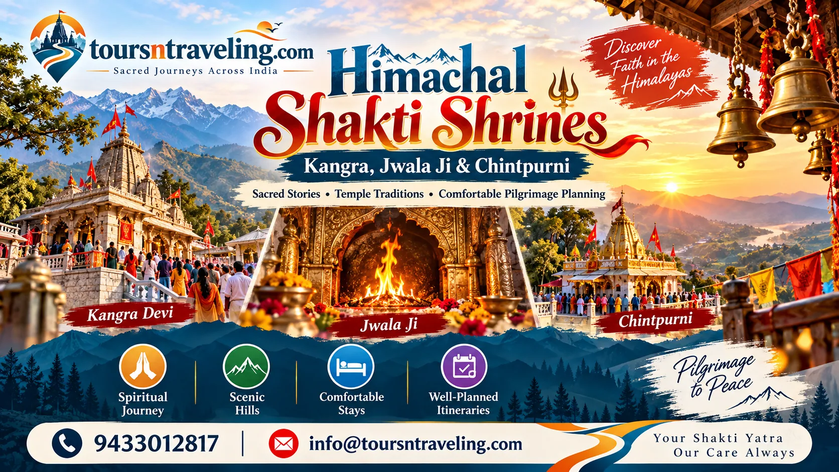 Himachal Shakti Shrines: Kangra, Jwala Ji & Chintpurni pilgrimage tour
