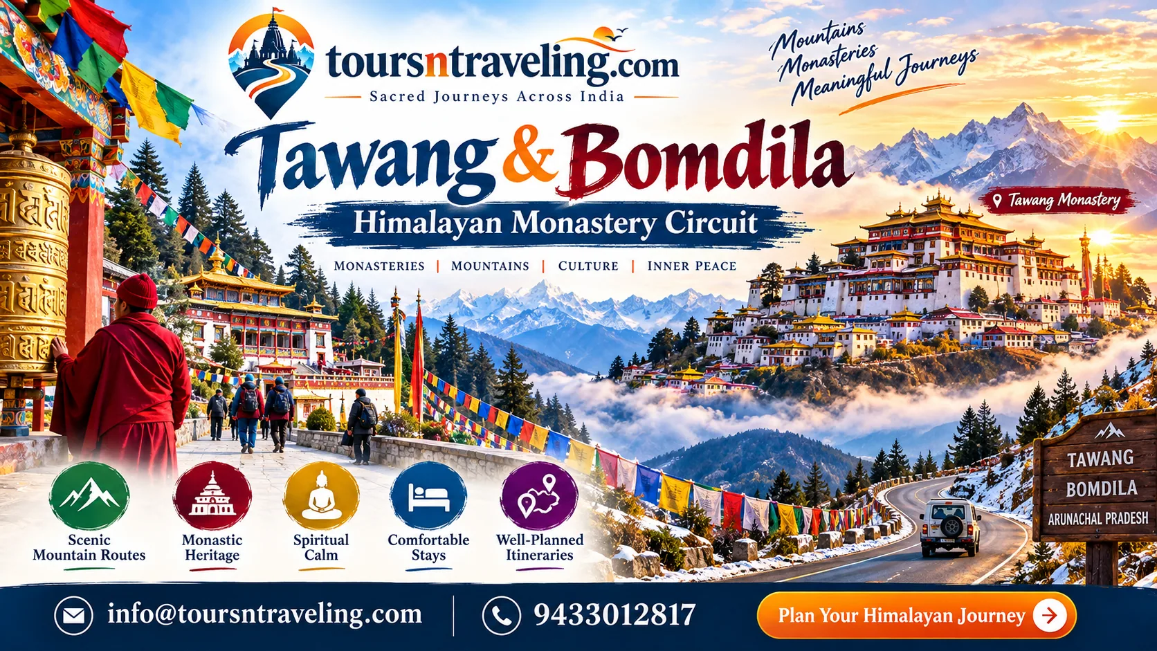 Tawang & Bomdila Himalayan Monastery Circuit pilgrimage tour