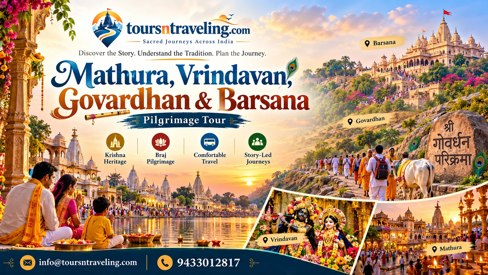Mathura, Vrindavan, Govardhan & Barsana pilgrimage tour