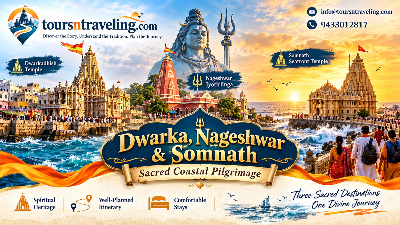 Dwarka, Nageshwar & Somnath pilgrimage tour