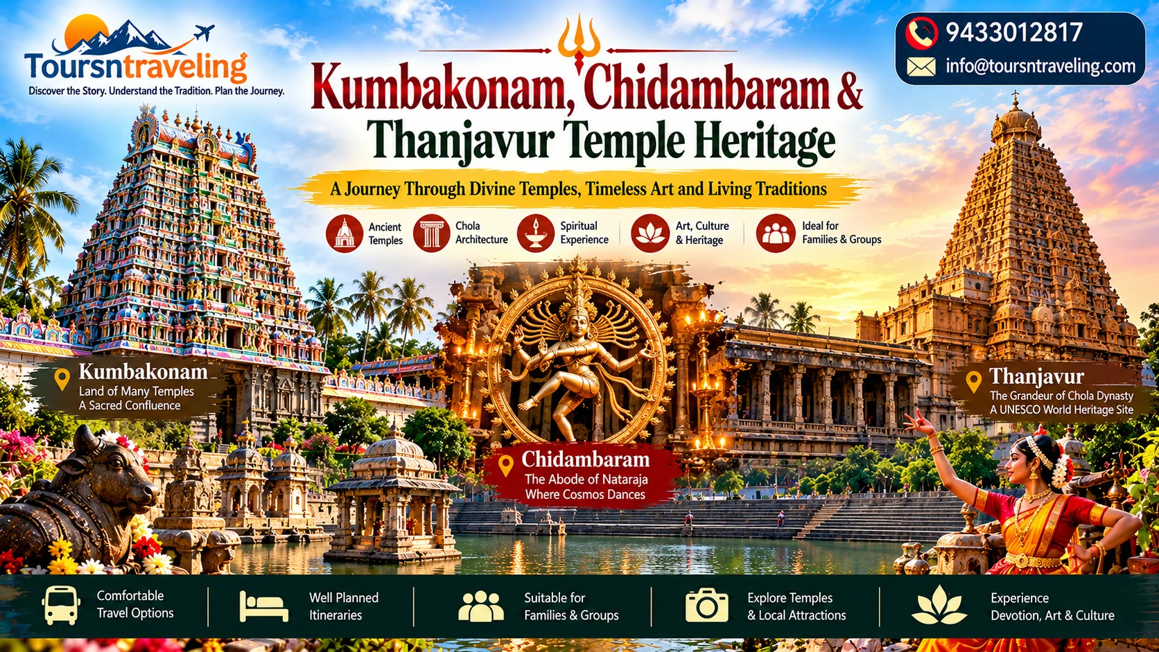 Kumbakonam, Chidambaram & Thanjavur Temple Heritage pilgrimage tour