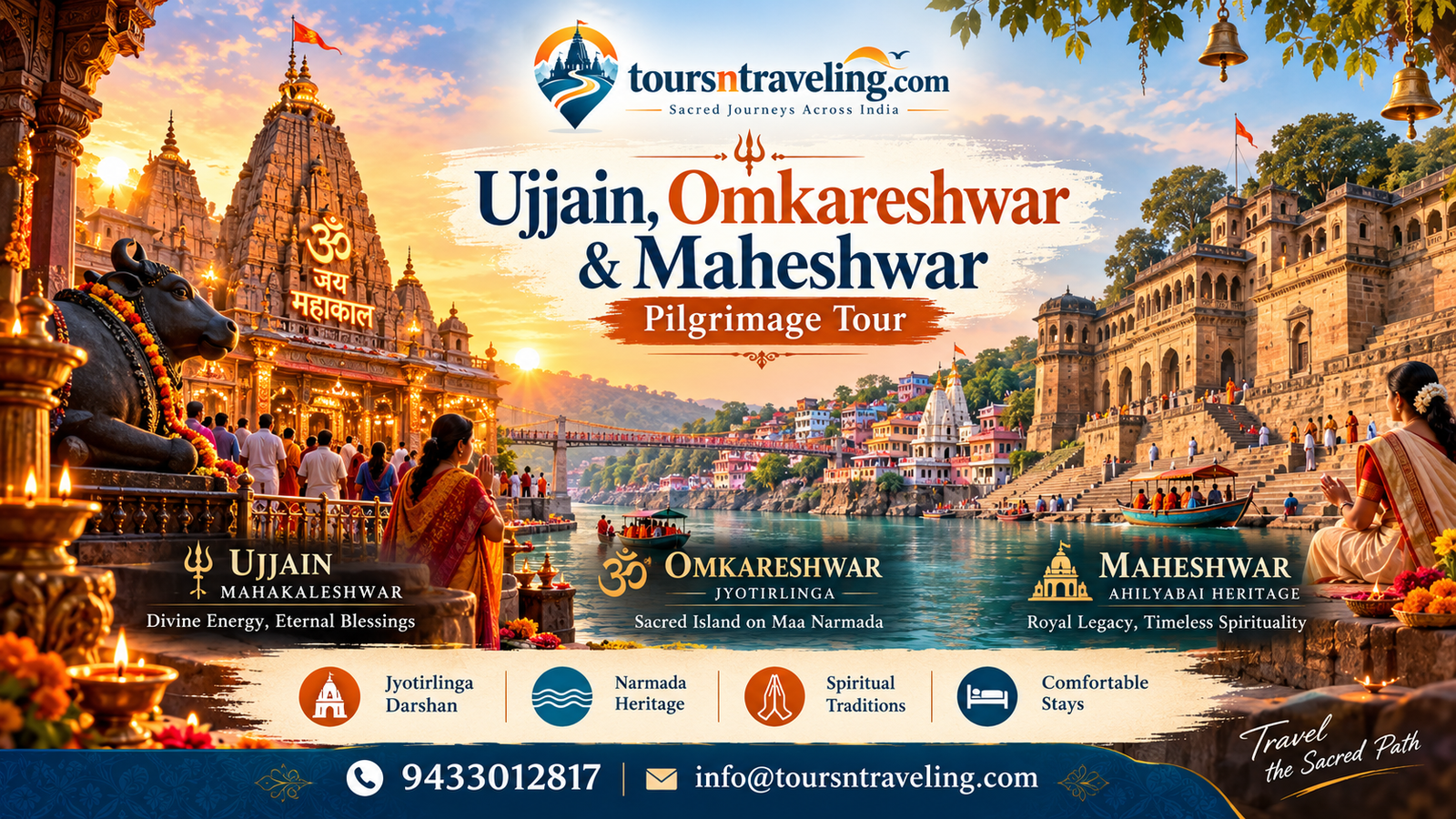 Ujjain, Omkareshwar & Maheshwar pilgrimage tour