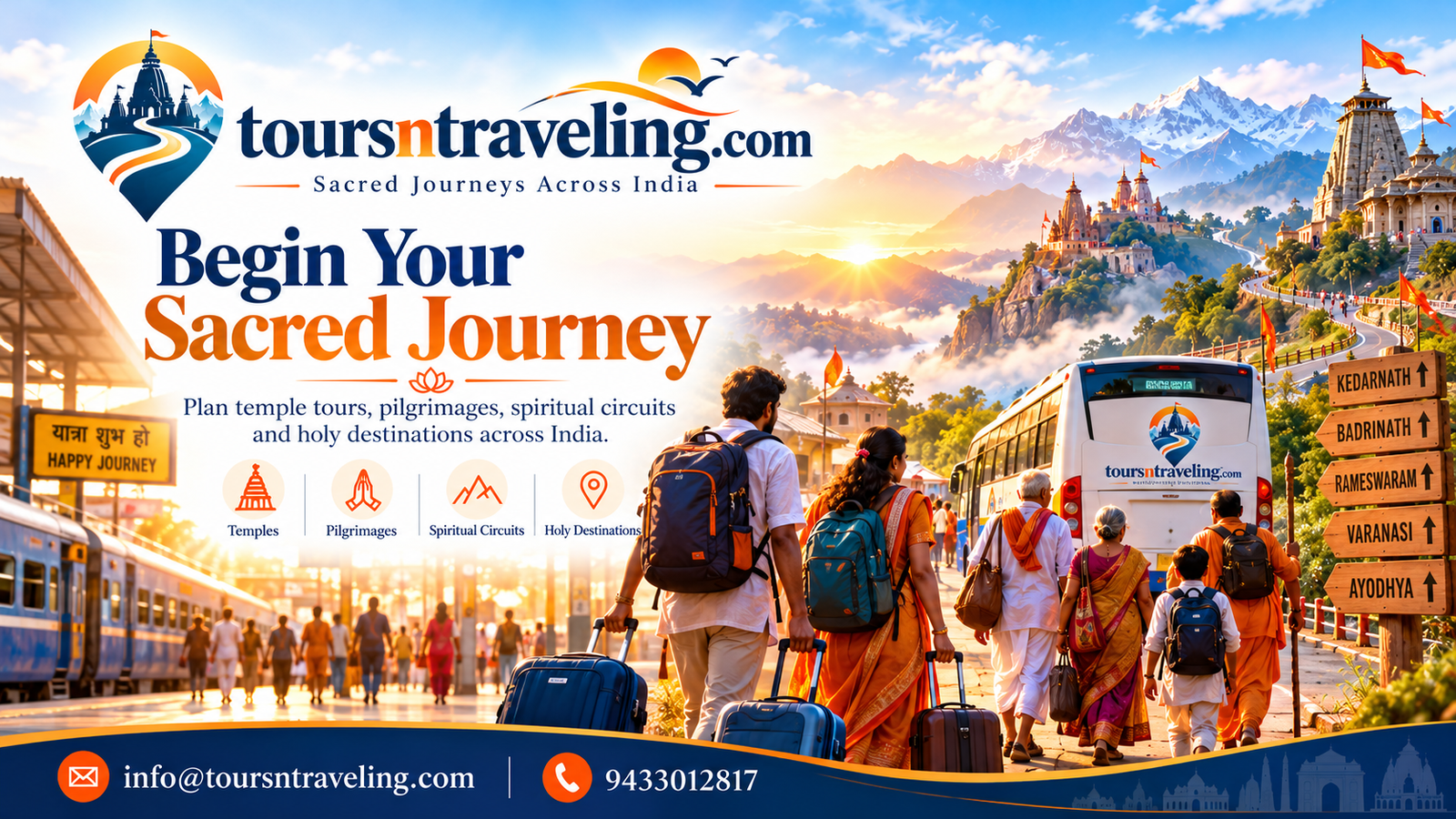 Travellers setting out on a pilgrimage