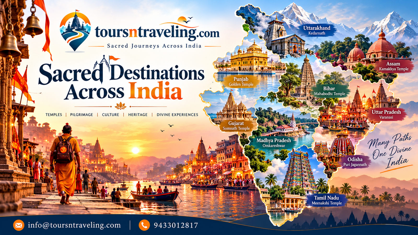 Sacred destinations across different Indian states